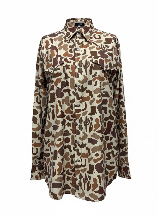 Western Camo - Mens Performance LS Pearl Snap (8PCS )
